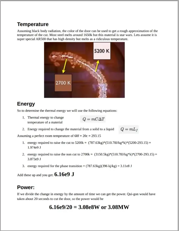 Energy of a lightsaber 4 Energy of a lightsaber 4